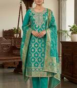 rama banarasi cotton ethnic partywear suit for girls
