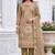 beige shimmer linen cotton ceremonial suit for girls