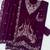 purple embroidered velvet fancy suit for girls