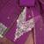 purple banarasi cotton ethnic partywear suit for girls