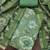green shimmer linen cotton ceremonial suit for girls