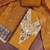 mustard banarasi cotton ethnic partywear suit for girls