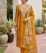 yellow modal cotton formal dress for girls