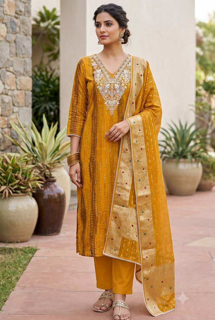 yellow modal cotton formal dress for girls