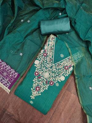 rama banarasi cotton ethnic partywear suit for girls 2