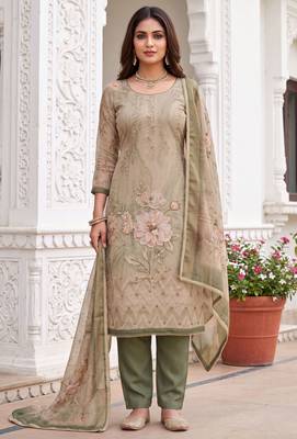 pista shimmer linen cotton ceremonial suit for girls 1