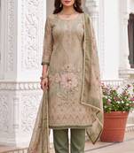pista shimmer linen cotton ceremonial suit for girls