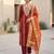 rust modal cotton formal dress for girls