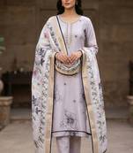 lavender modal cotton formal dress for girls