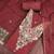 maroon banarasi cotton ethnic partywear suit for girls