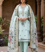 sea green modal cotton formal dress for girls