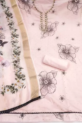 peach modal cotton formal dress for girls