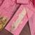 pink banarasi cotton ethnic partywear suit for girls
