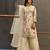 off white chinon partywear suit