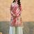 pink chinon partywear suit