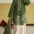 mehendi roman silk embroidered partywear suit for girls