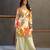 cream chinon partywear suit