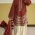rust roman silk embroidered partywear suit for girls