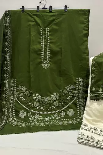 mehendi roman silk embroidered partywear suit for girls
