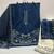 teal blue roman silk embroidered partywear suit for girls