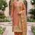 rust banarasi cotton ethnic partywear suit for girls
