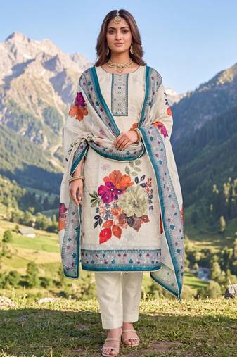 teal modal cotton handwork salwar kameez