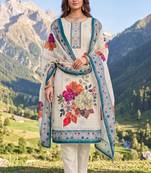 teal modal cotton handwork salwar kameez