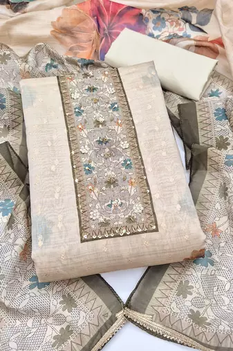 grey modal cotton handwork salwar kameez