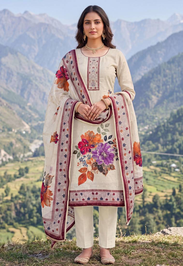 maroon modal cotton handwork salwar kameez