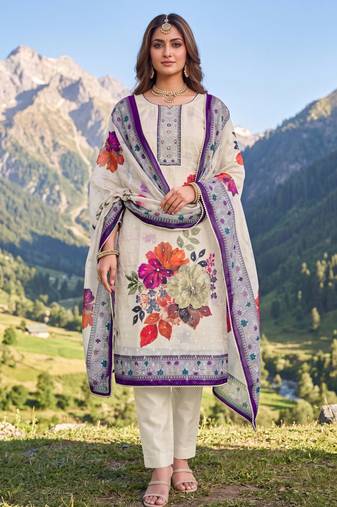 purple modal cotton handwork salwar kameez