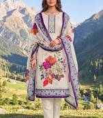 purple modal cotton handwork salwar kameez