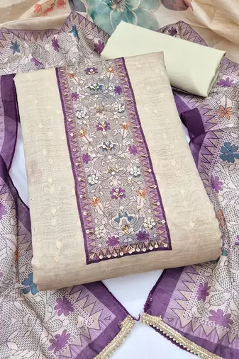 purple modal cotton handwork salwar kameez