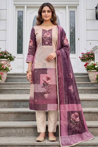pink modal cotton handwork salwar kameez