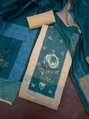 firozi modal cotton handwork salwar kameez 2