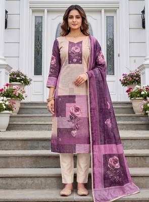 purple modal cotton handwork salwar kameez 1
