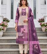 purple modal cotton handwork salwar kameez