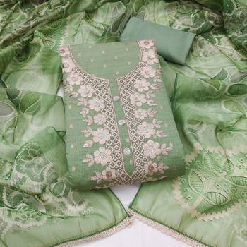 green modal cotton handwork salwar kameez 3