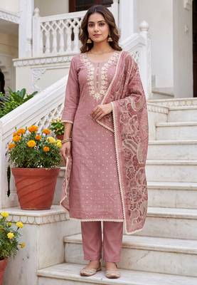 pink modal cotton handwork salwar kameez 1
