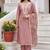 pink modal cotton handwork salwar kameez