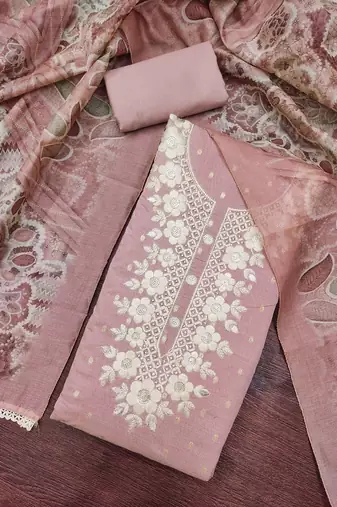 pink modal cotton handwork salwar kameez