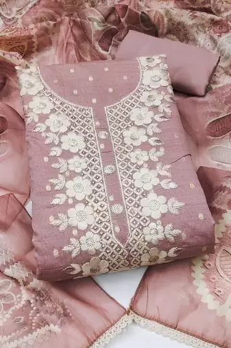 pink modal cotton handwork salwar kameez