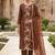 brown chanderi fancy partywear salwar kameez