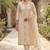 cream chanderi fancy partywear salwar kameez