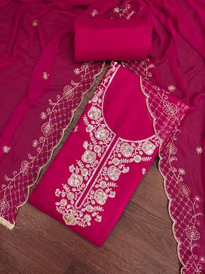 pink chanderi fancy partywear salwar kameez 2