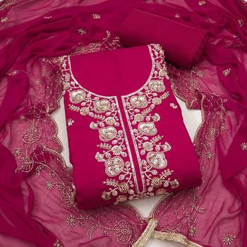 pink chanderi fancy partywear salwar kameez 3