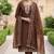 coffee chanderi fancy partywear salwar kameez