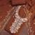 coffee chanderi fancy partywear salwar kameez
