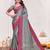 Grey color silk blend jacquard weaving saree with blouse piece