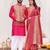 Pink color silk blend jacquard weaving saree with blouse piece
