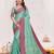 Sky bue color silk blend jacquard weaving saree with blouse piece